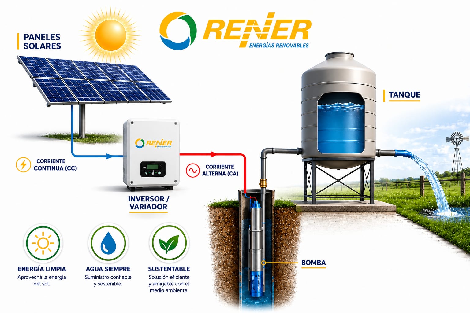 Diagrama bombeo solar